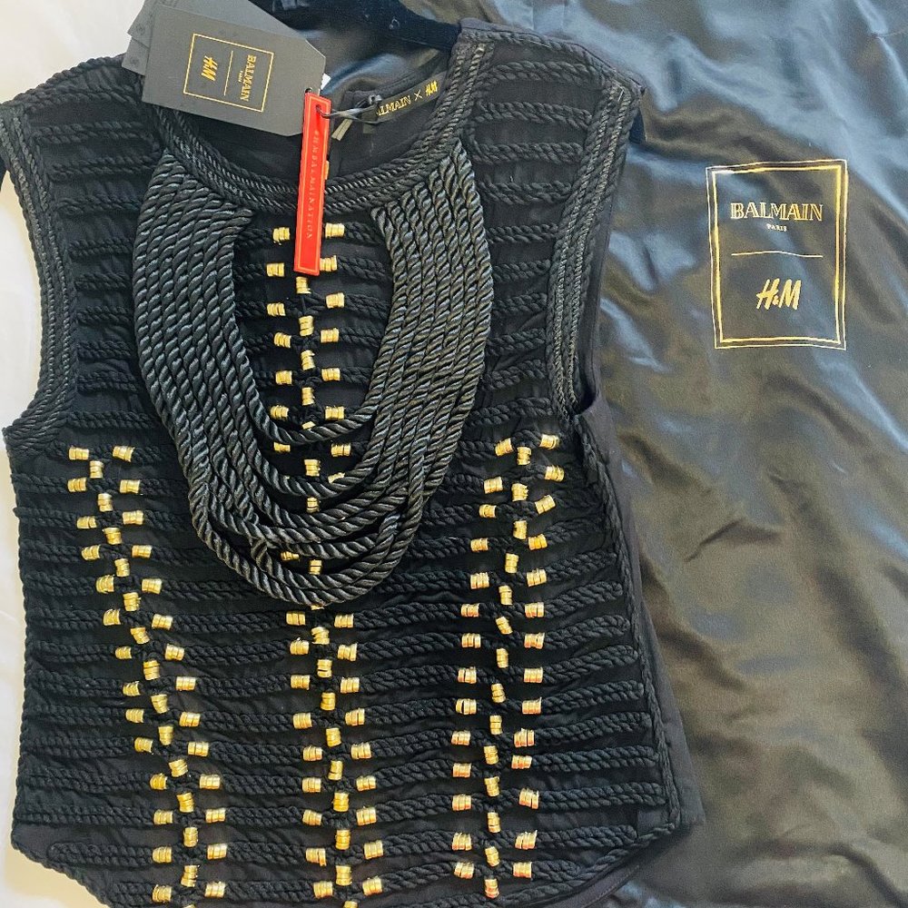 BALMAIN x H&M Braided Embroidery Rope Top